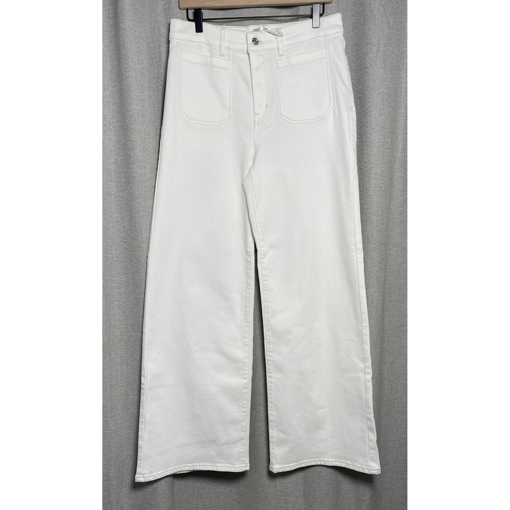 FRAME Le Pixie Slim Palazzo Jeans Womens 31 NWT Au Natural White Wide Leg